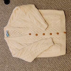 Vintage John Molloy pure virgin wool cardigan XL